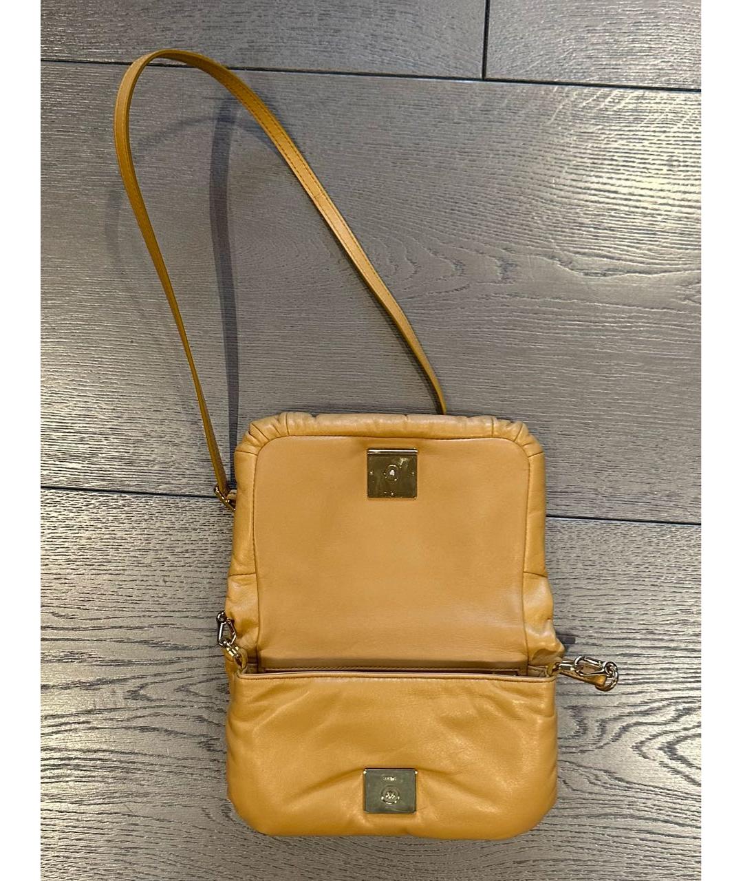 LOEWE Горчичная кожаная сумка через плечо, фото 4