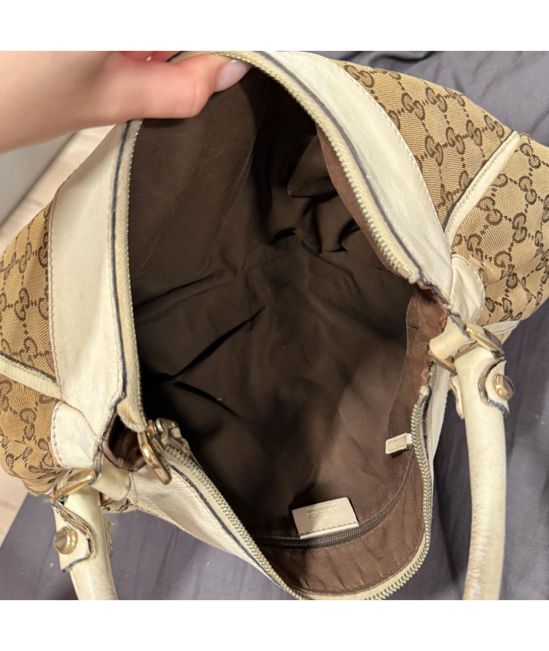 GUCCI Бежевая сумка тоут, фото 4