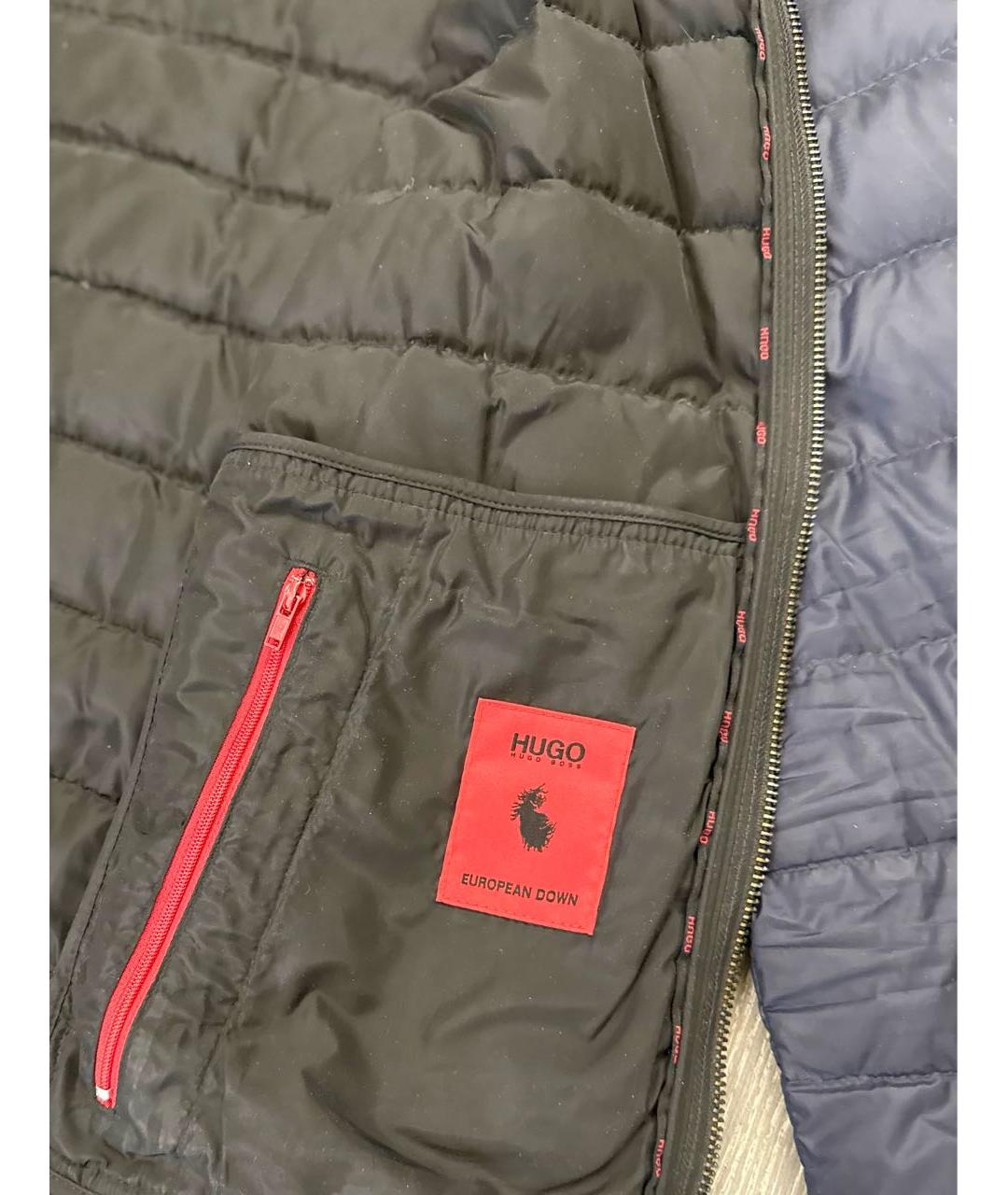 HUGO BOSS Темно-синяя полиэстеровая куртка, фото 5