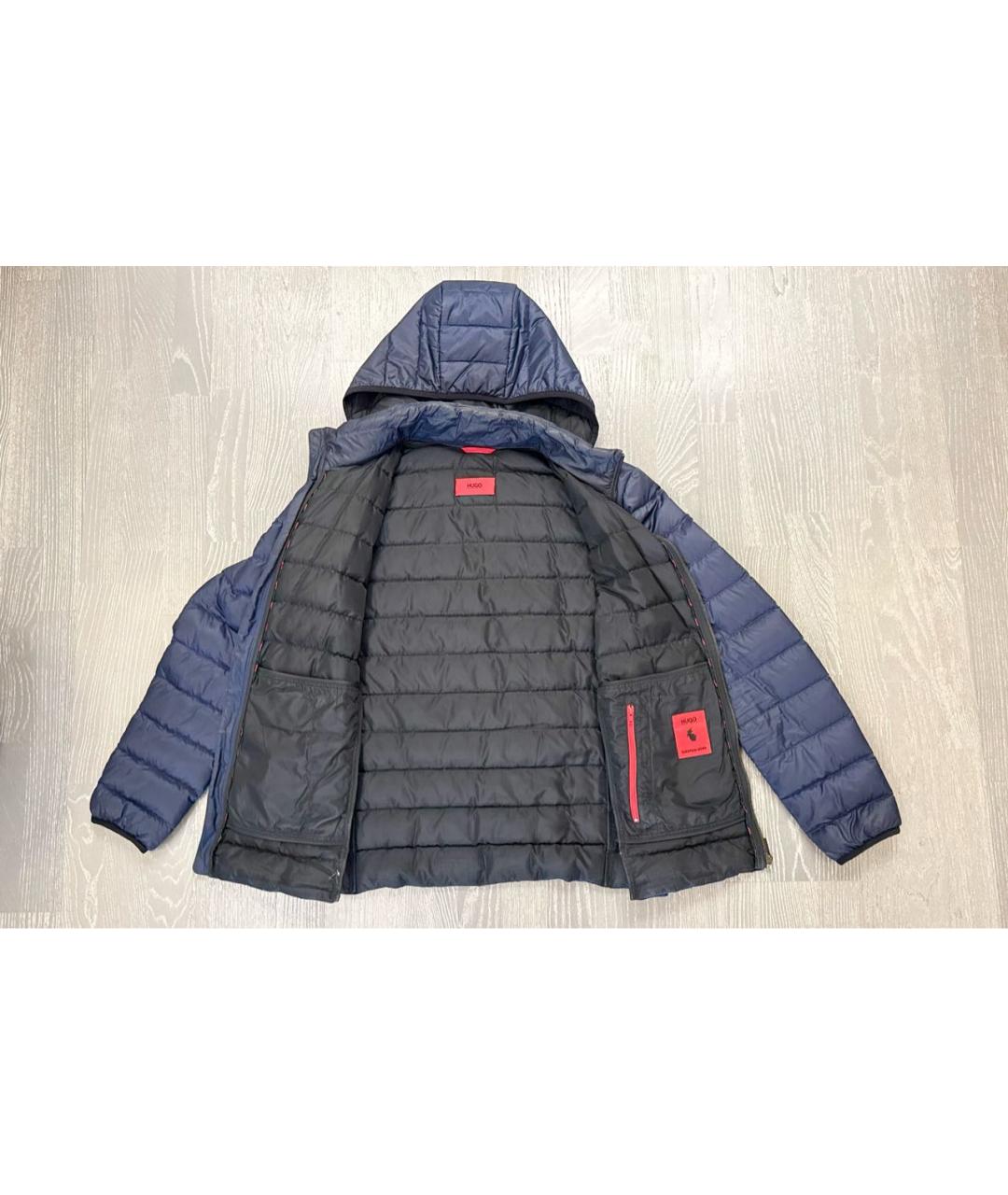 HUGO BOSS Темно-синяя полиэстеровая куртка, фото 3