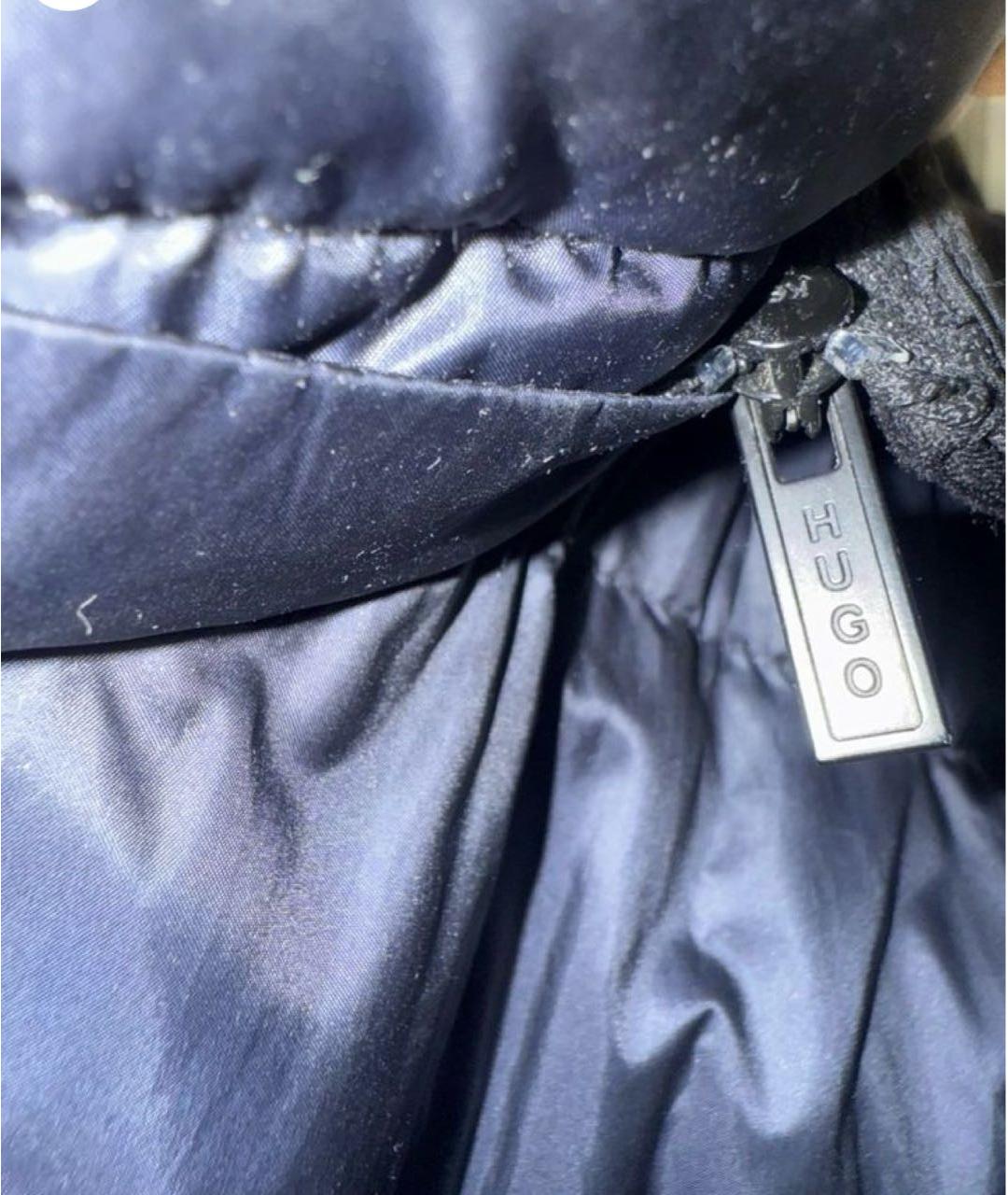 HUGO BOSS Темно-синяя полиэстеровая куртка, фото 4