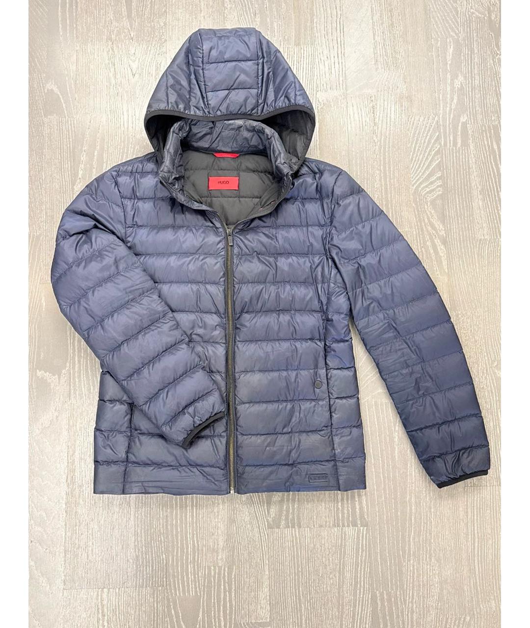 HUGO BOSS Темно-синяя полиэстеровая куртка, фото 7