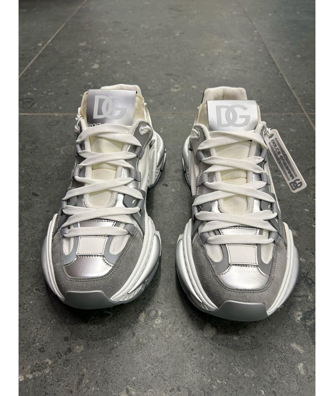 DOLCE&GABBANA Серые низкие кроссовки / кеды, фото 2