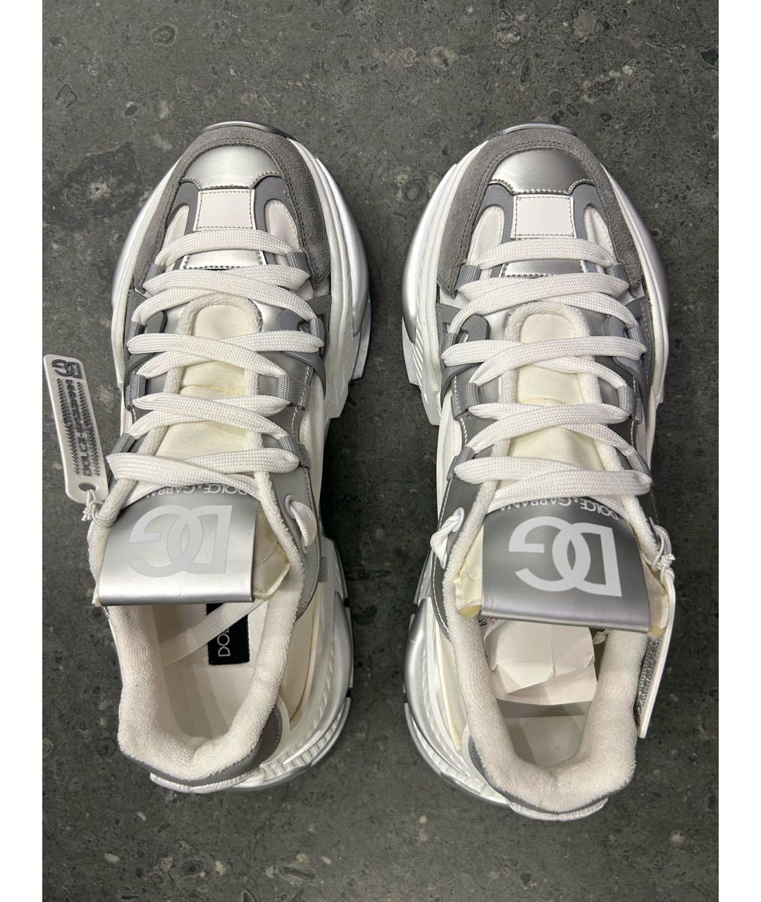 DOLCE&GABBANA Серые низкие кроссовки / кеды, фото 3