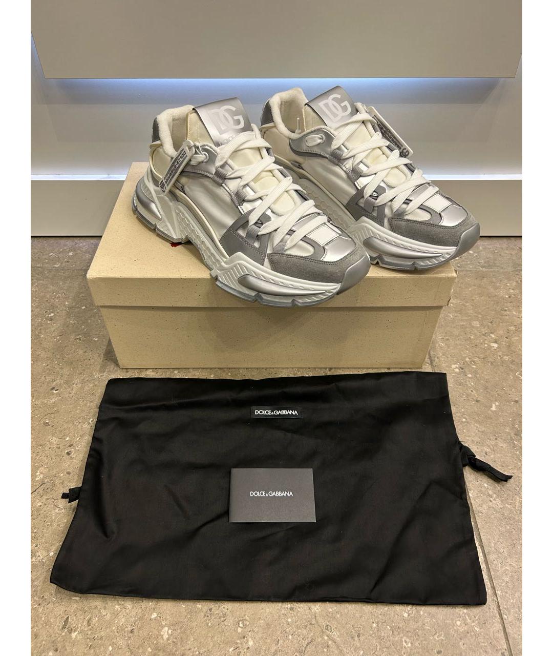 DOLCE&GABBANA Серые низкие кроссовки / кеды, фото 5