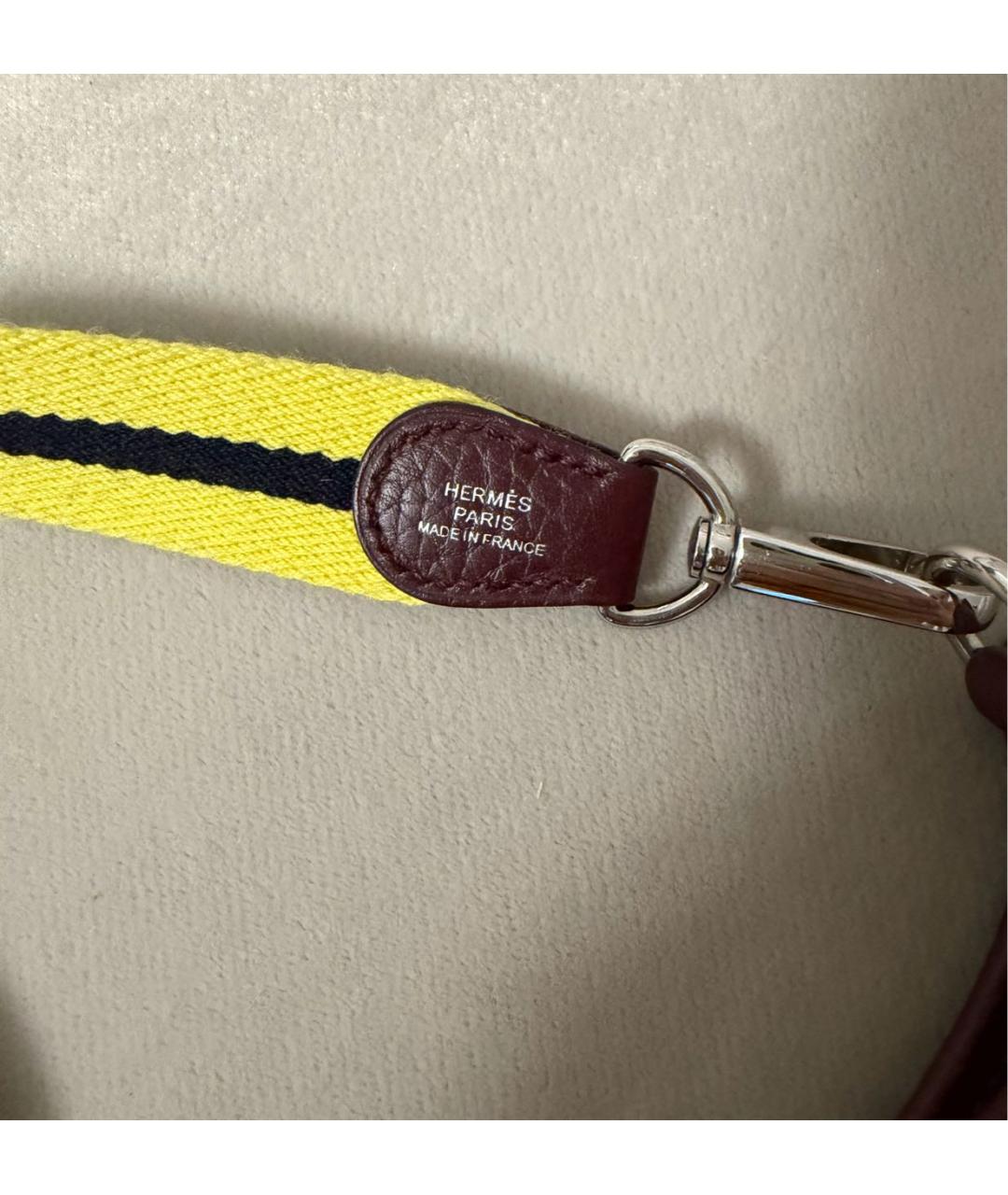 HERMES Бордовая кожаная сумка через плечо, фото 4