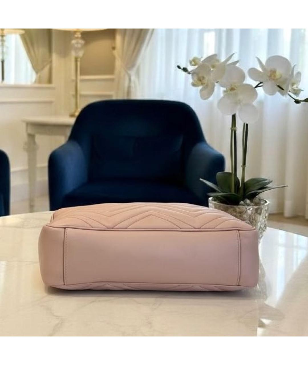 GUCCI Розовая кожаная сумка тоут, фото 6