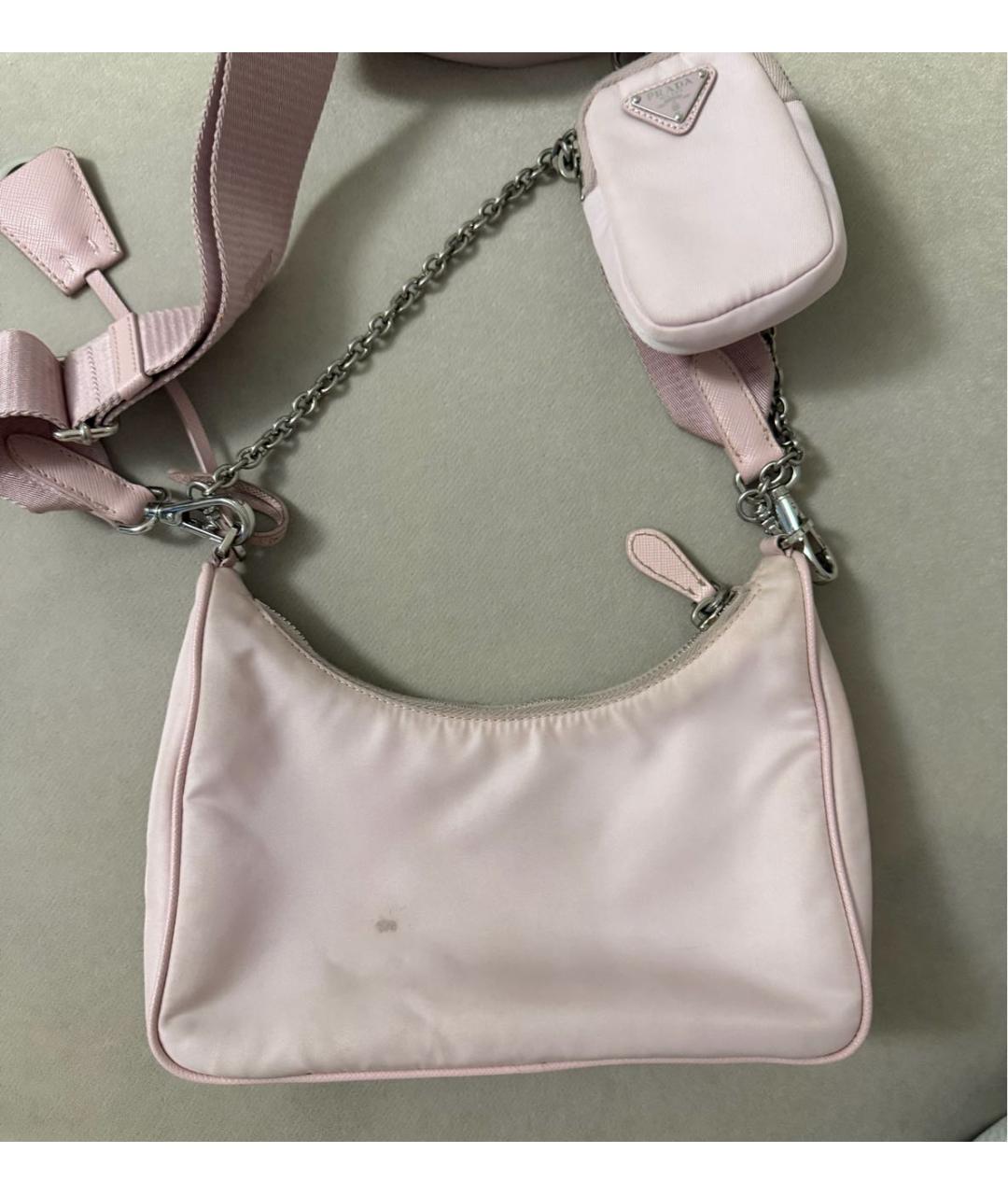 PRADA Розовая сумка через плечо, фото 3