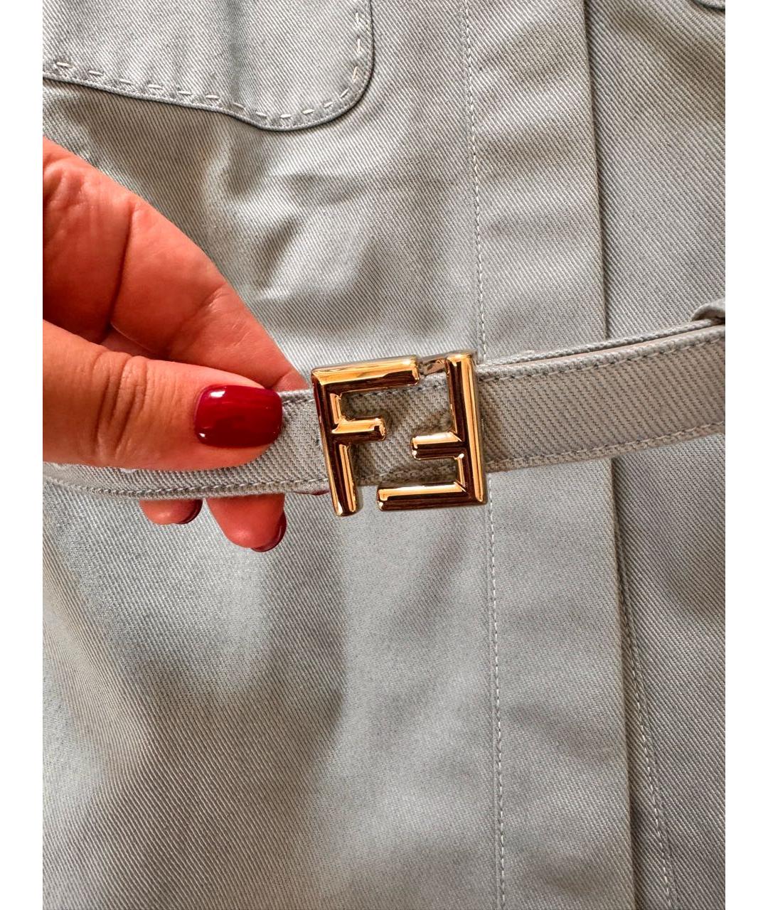 FENDI Голубая деним куртка, фото 5