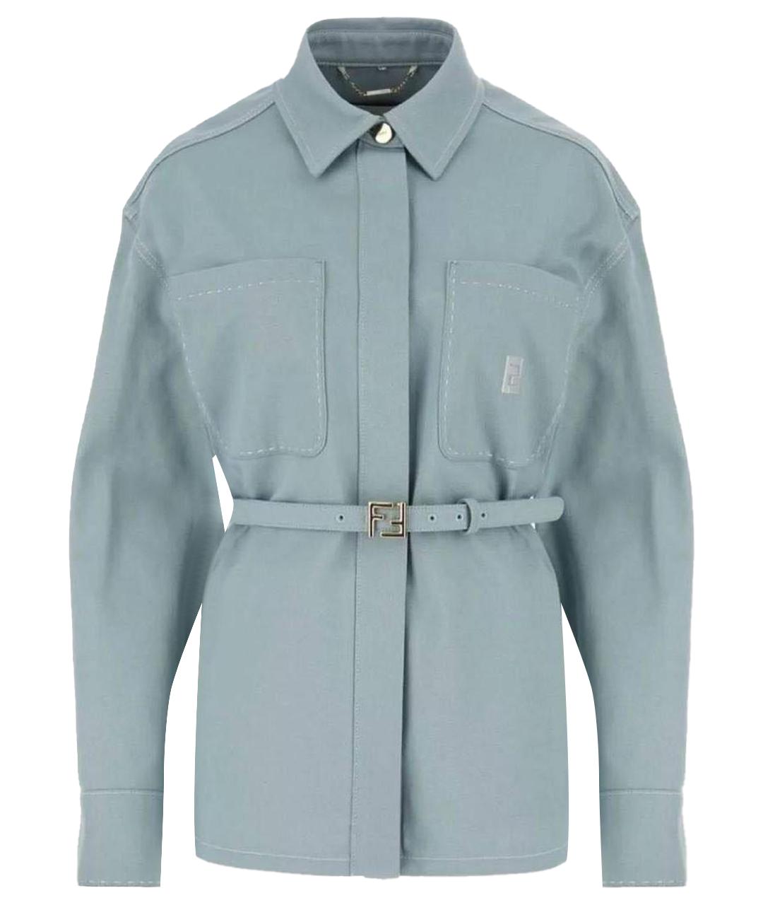 FENDI Голубая деним куртка, фото 1