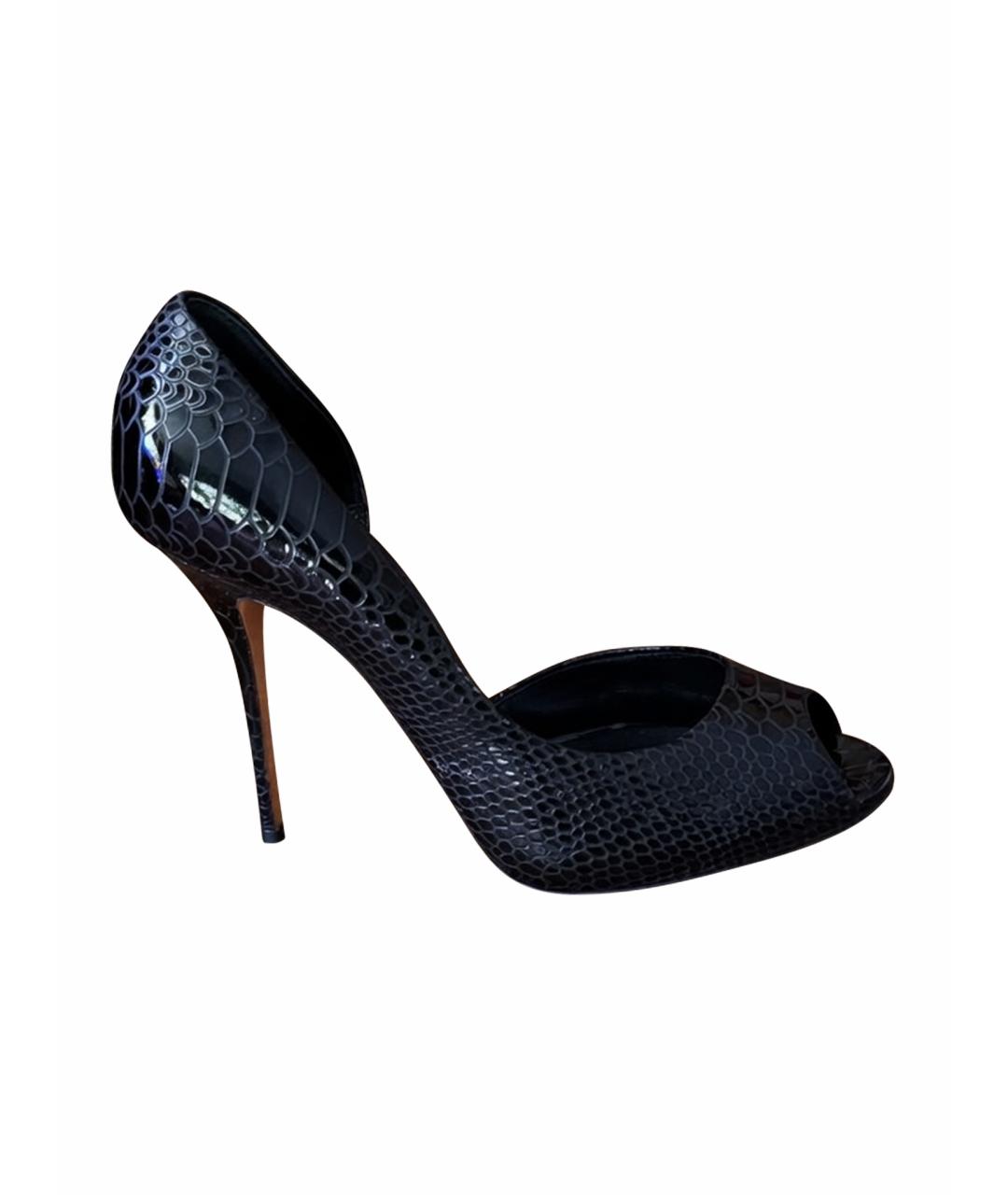 CASADEI Антрацитовые кожаные туфли, фото 1