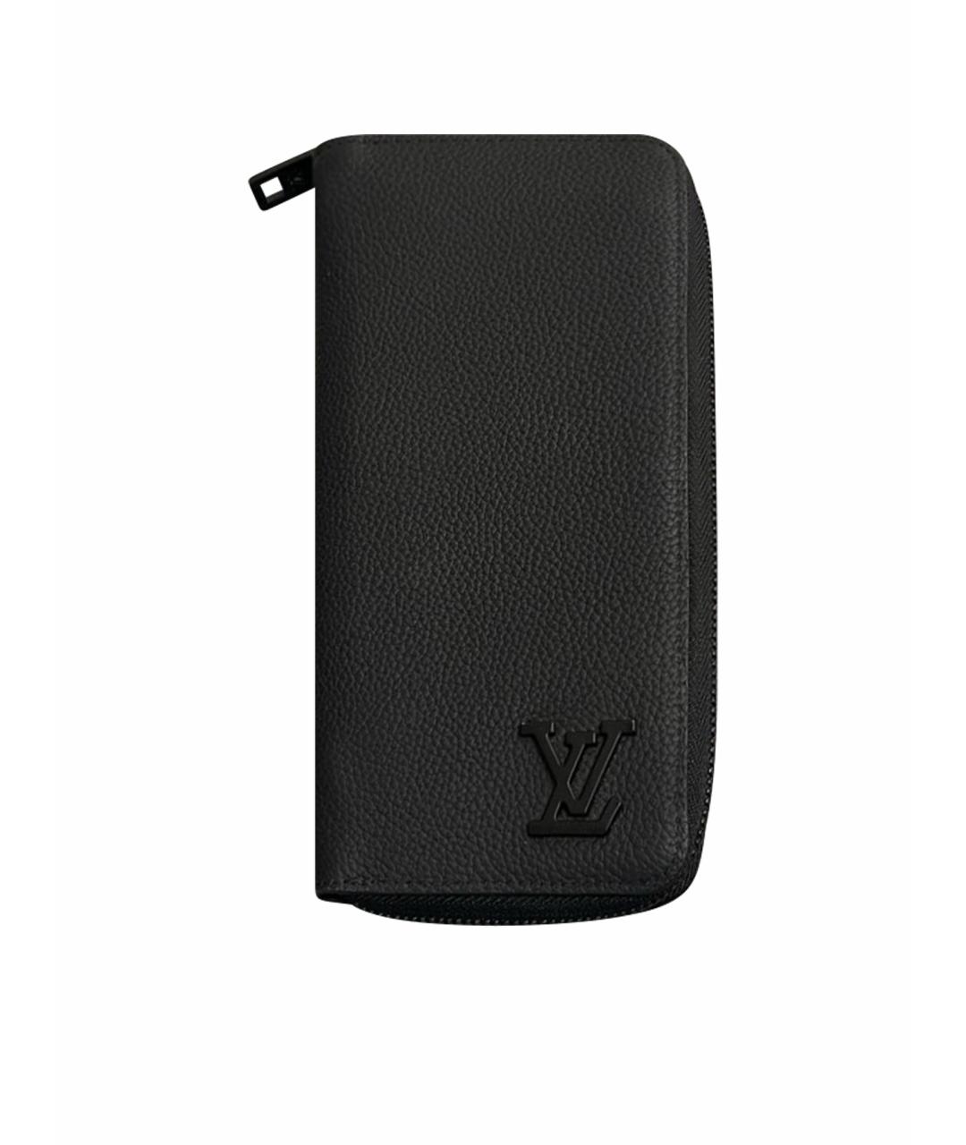 LOUIS VUITTON Черный кожаный кошелек, фото 1