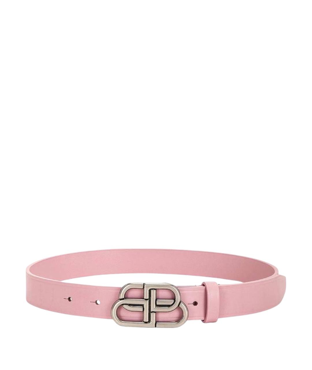 BALENCIAGA Розовый кожаный ремень, фото 1