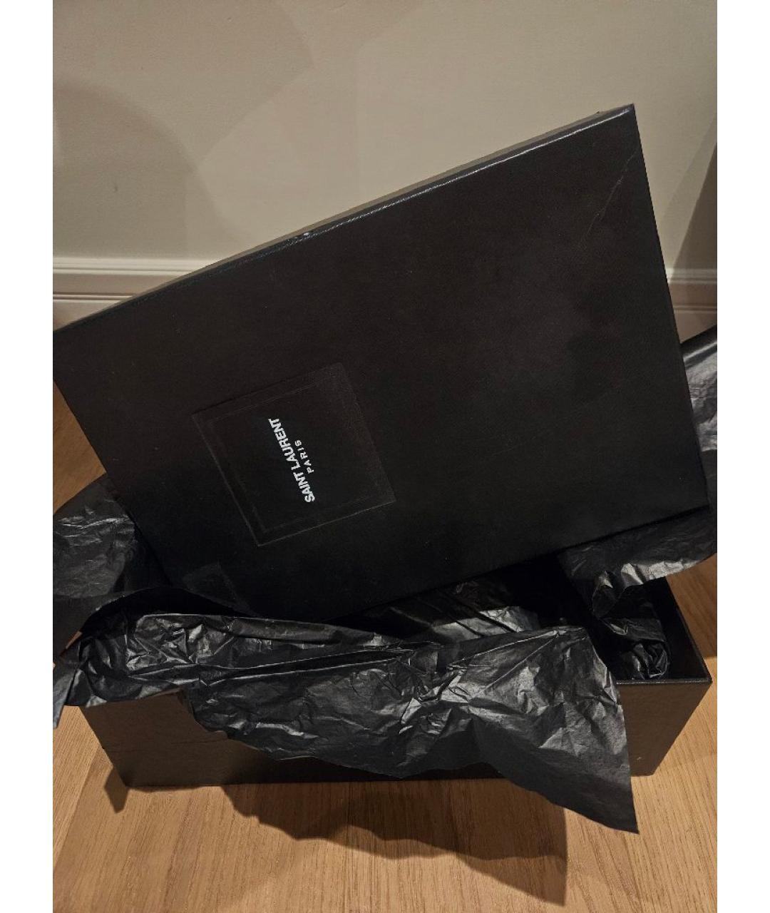 SAINT LAURENT Бежевые туфли из лакированной кожи, фото 5