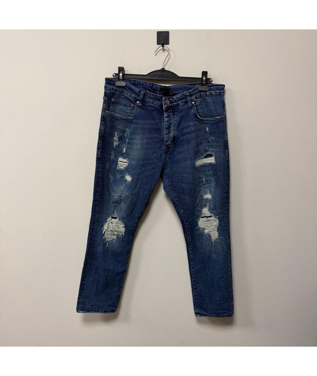AMIRI Темно-синие хлопковые джинсы скинни, фото 6