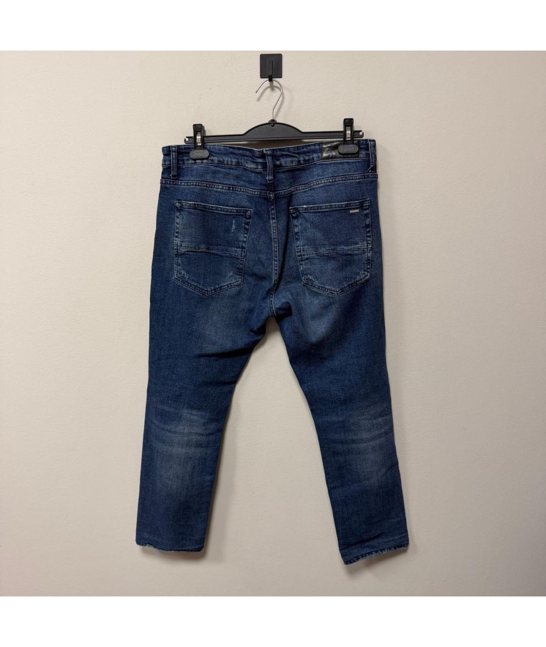 AMIRI Темно-синие хлопковые джинсы скинни, фото 3