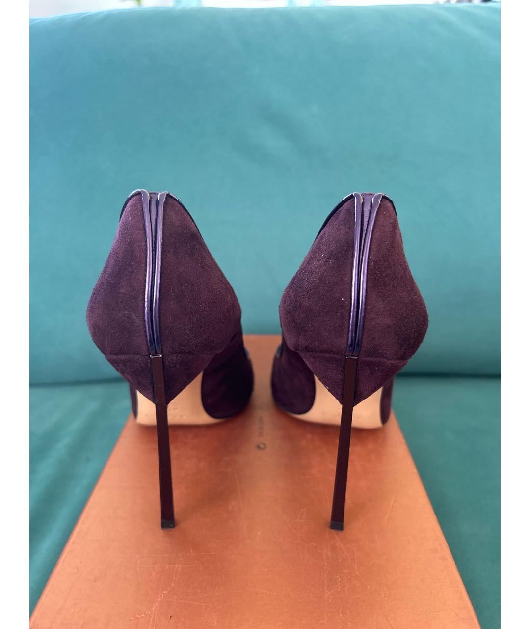 CASADEI Бордовые замшевые туфли, фото 4