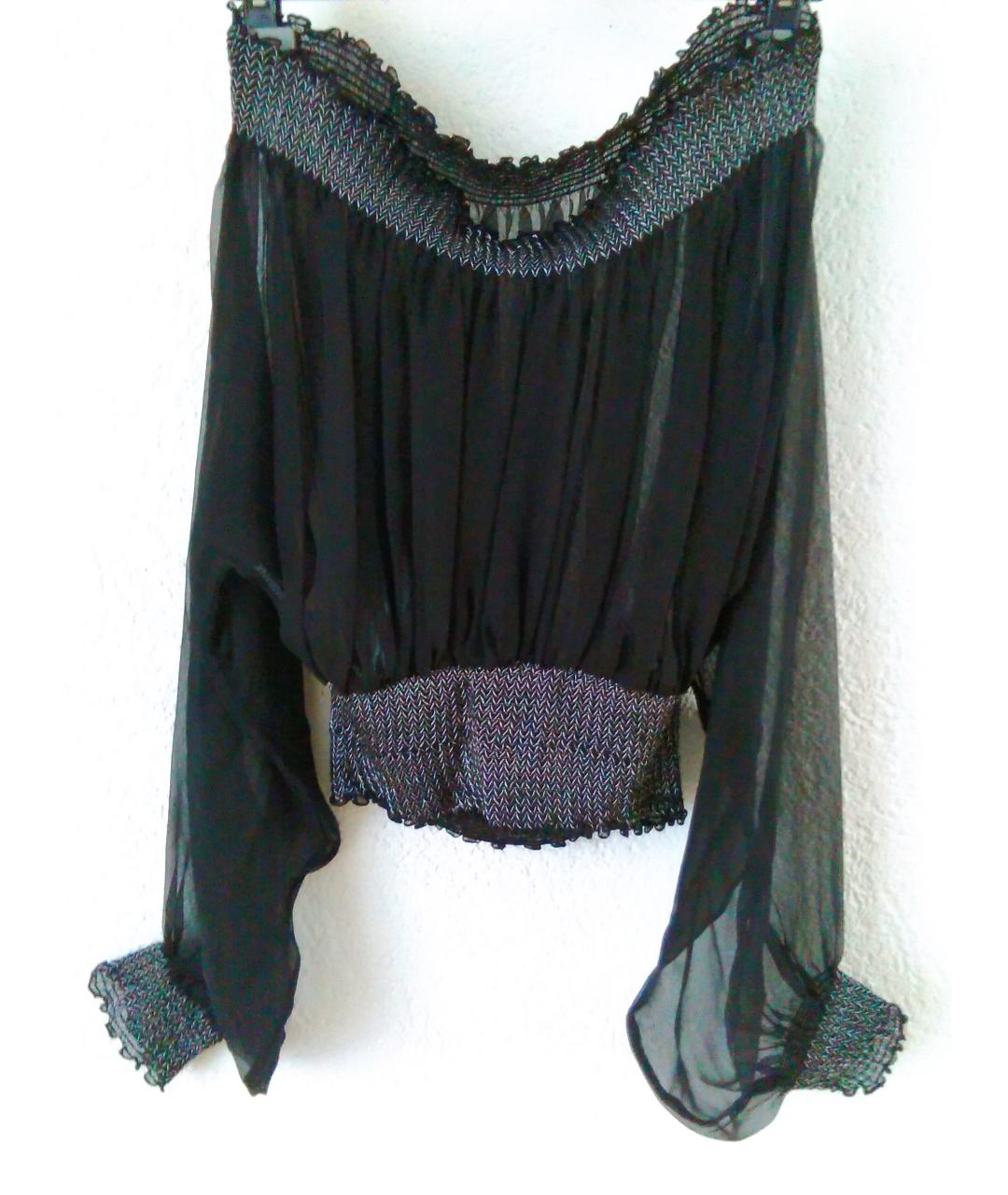 DOLCE&GABBANA Черная шелковая блузы, фото 5