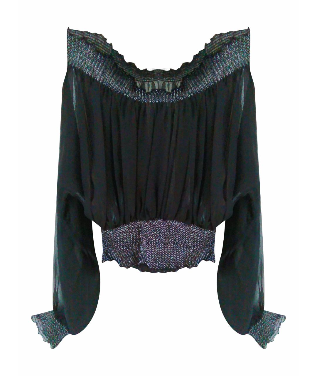 DOLCE&GABBANA Черная шелковая блузы, фото 1