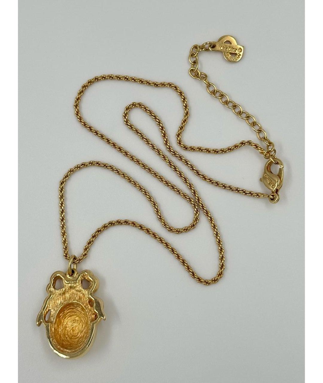 CHRISTIAN DIOR Золотое позолоченное колье, фото 6