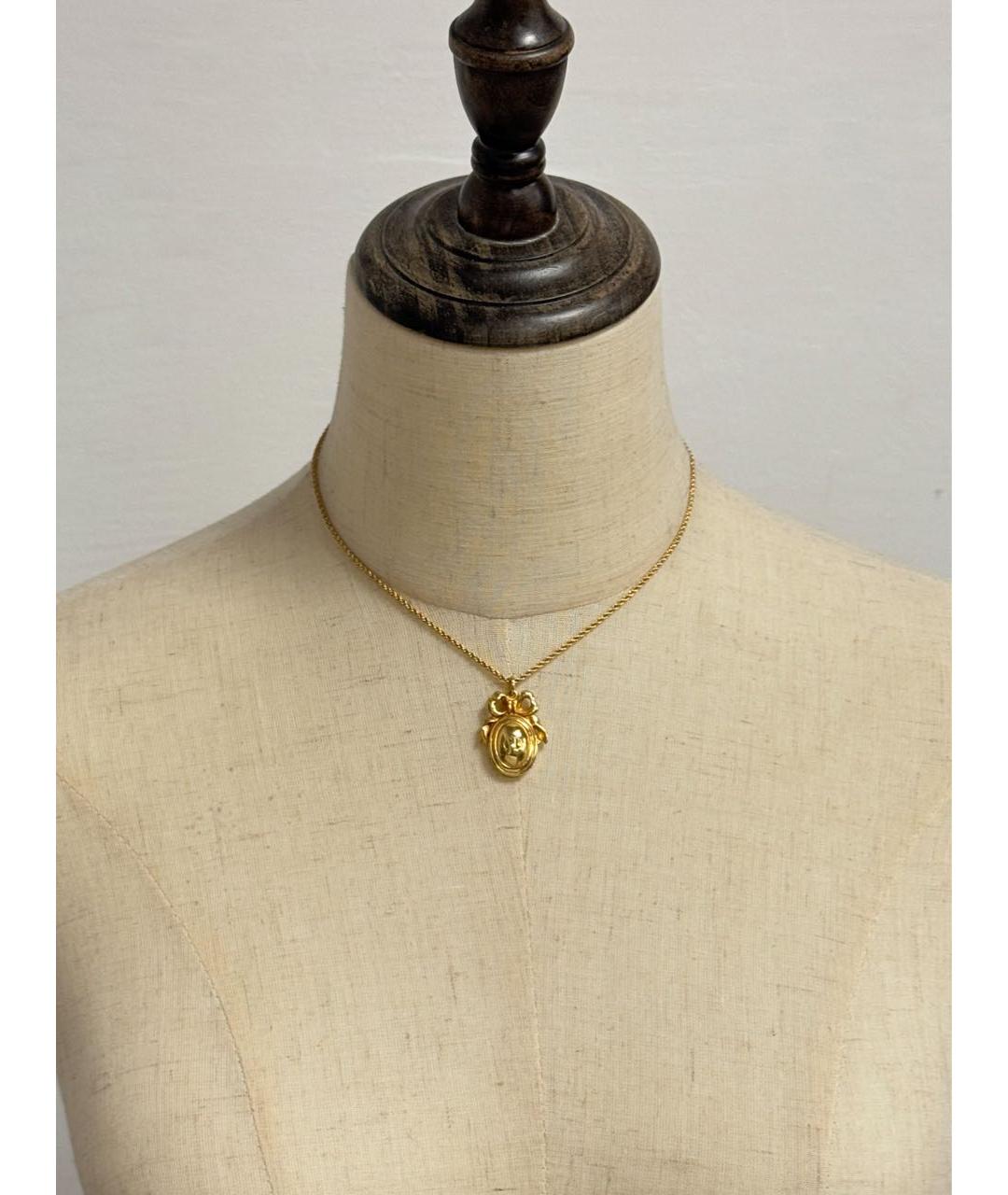 CHRISTIAN DIOR Золотое позолоченное колье, фото 7