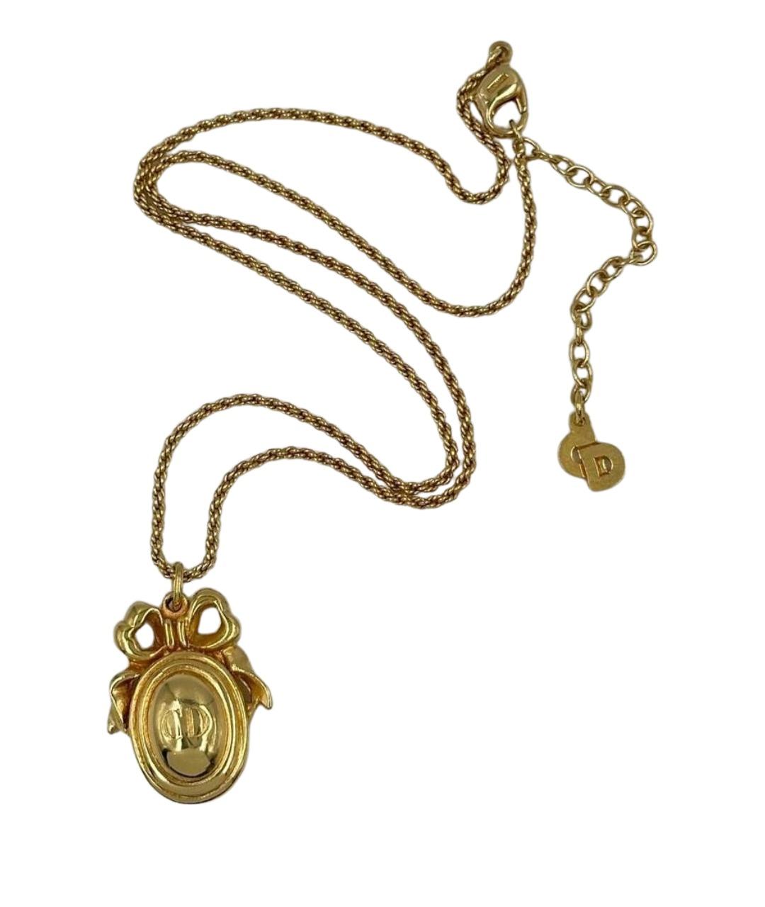CHRISTIAN DIOR Золотое позолоченное колье, фото 1