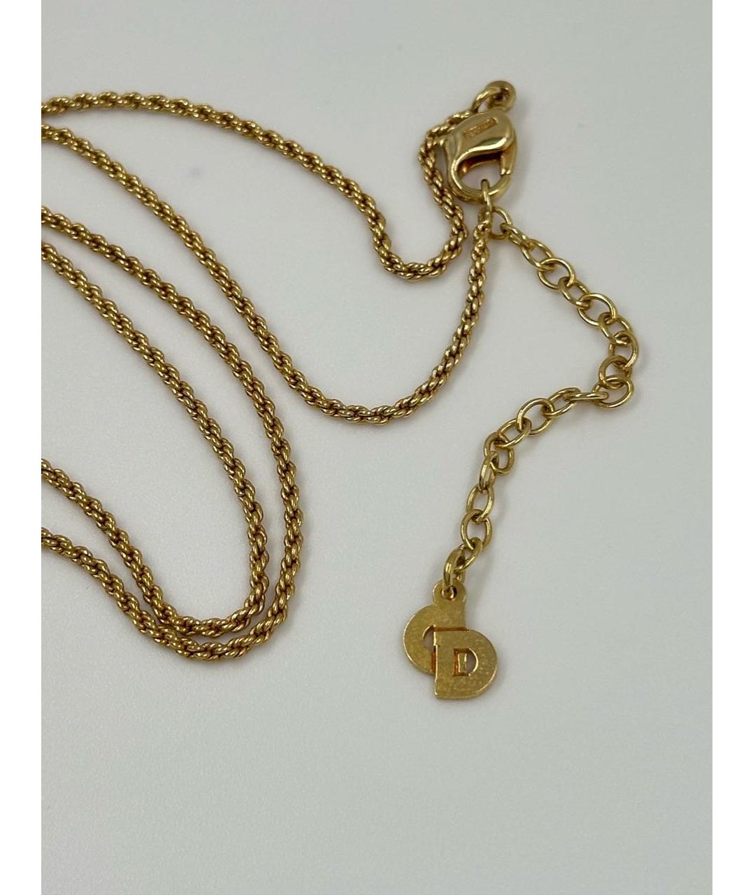 CHRISTIAN DIOR Золотое позолоченное колье, фото 3