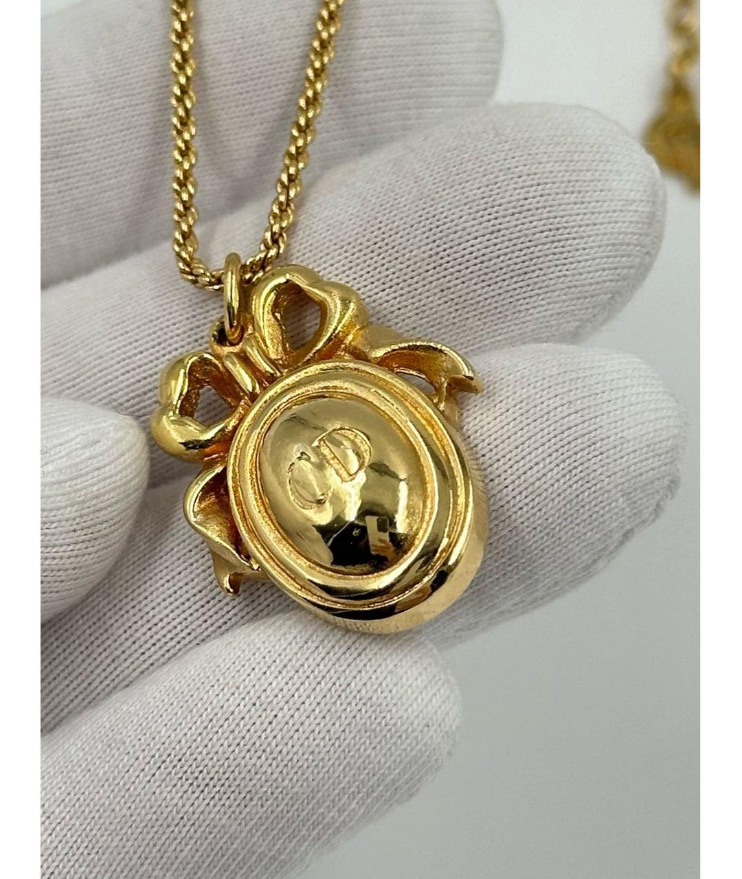 CHRISTIAN DIOR Золотое позолоченное колье, фото 5