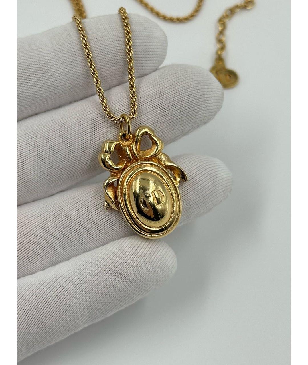 CHRISTIAN DIOR Золотое позолоченное колье, фото 4