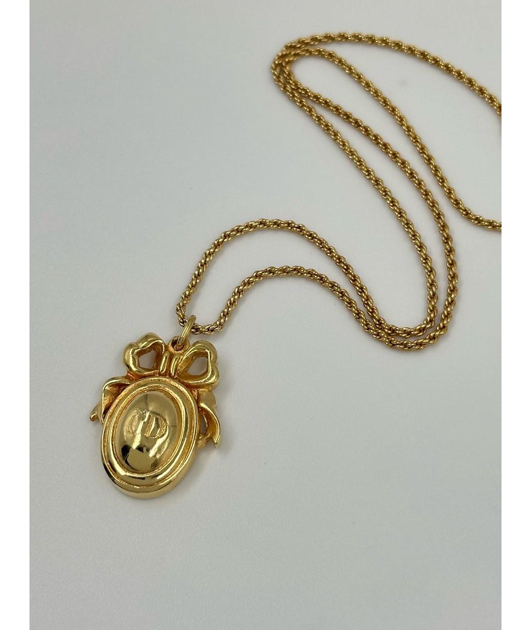 CHRISTIAN DIOR Золотое позолоченное колье, фото 2