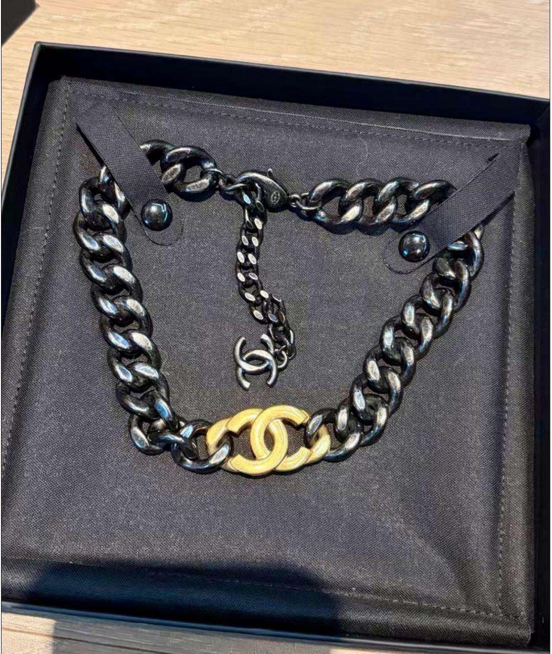 CHANEL Черный чокер, фото 4