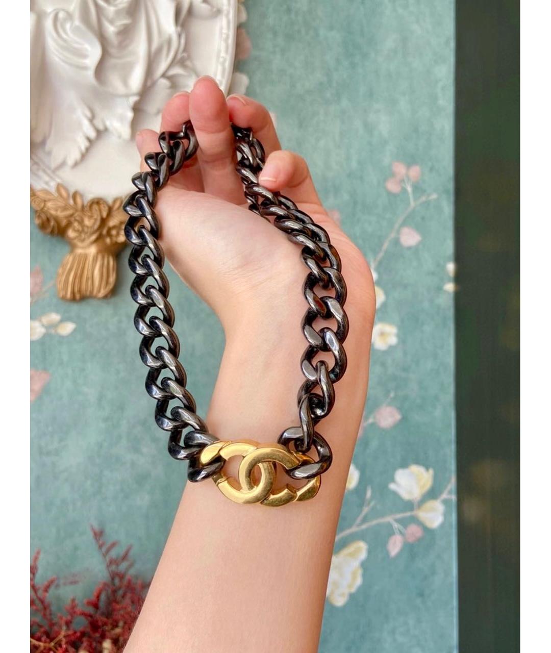 CHANEL Черный чокер, фото 3