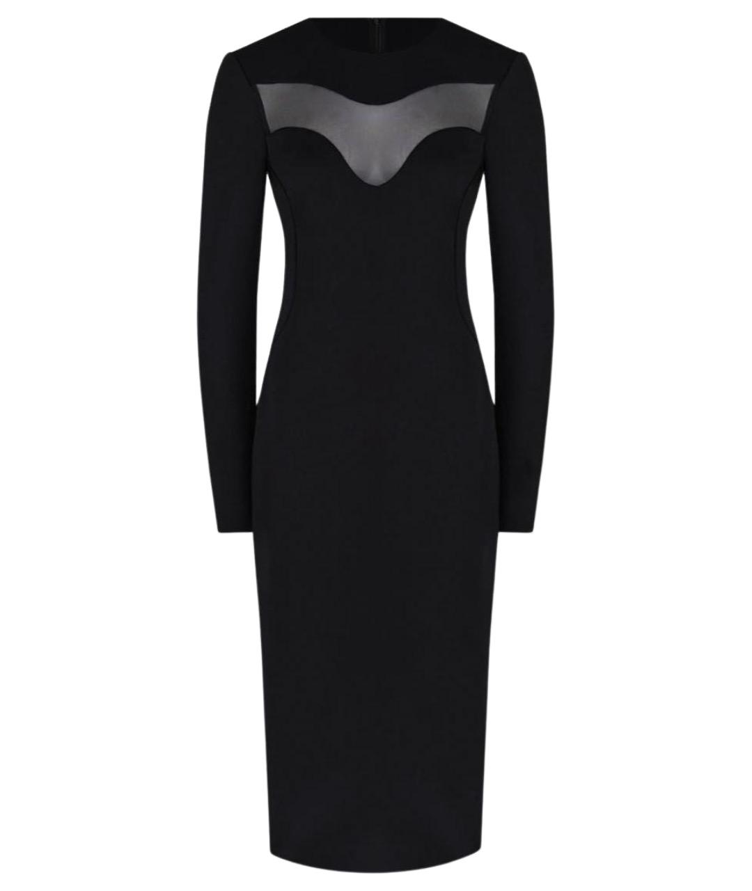 PINKO Черное полиамидовое вечернее платье, фото 1