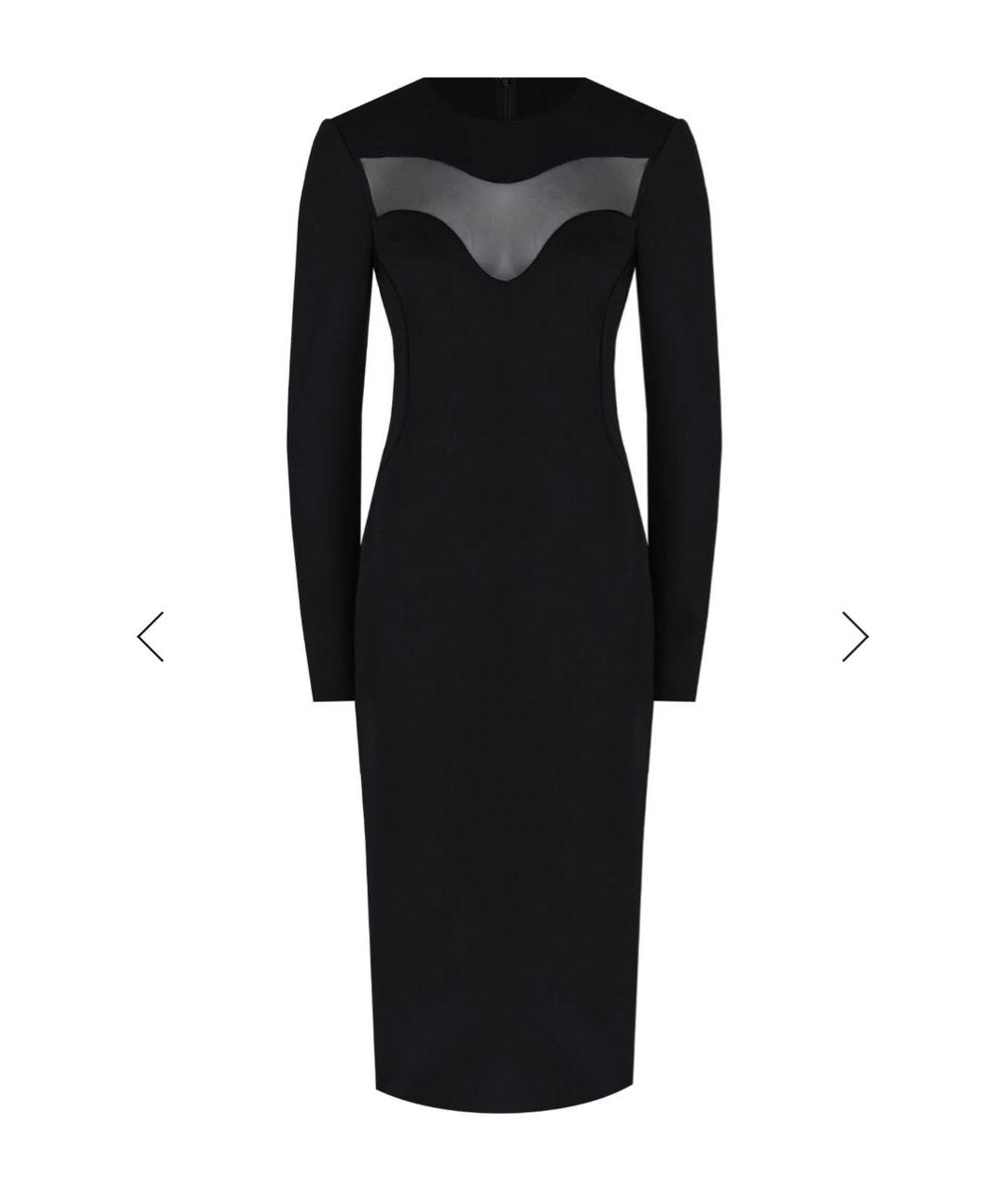 PINKO Черное полиамидовое вечернее платье, фото 7