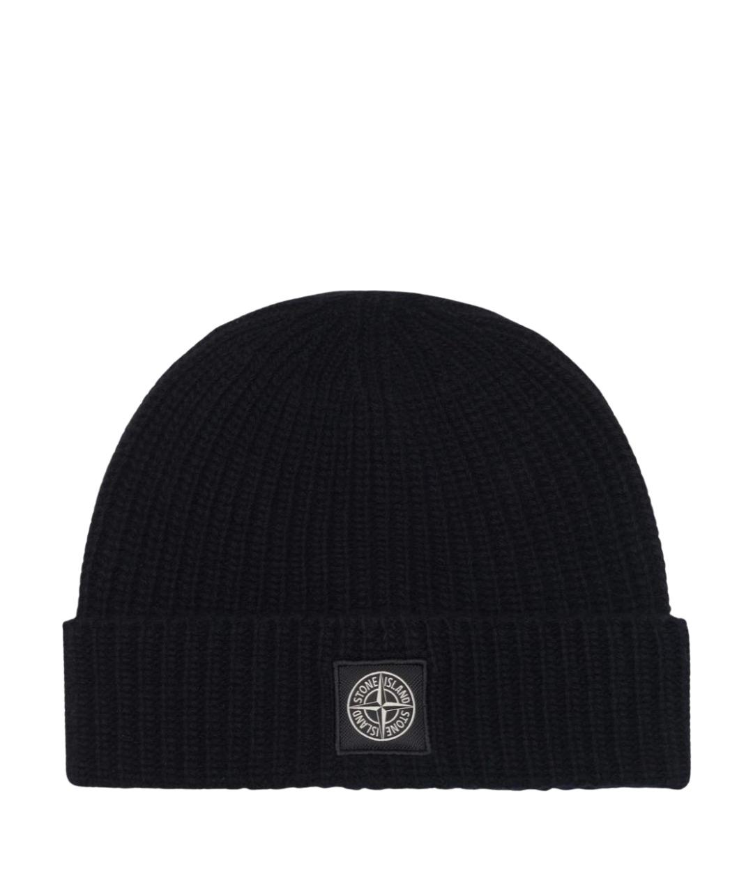 STONE ISLAND Черная шерстяная шапка, фото 1