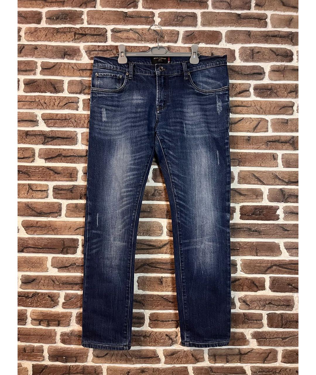 DOLCE&GABBANA Темно-синие хлопковые джинсы скинни, фото 7