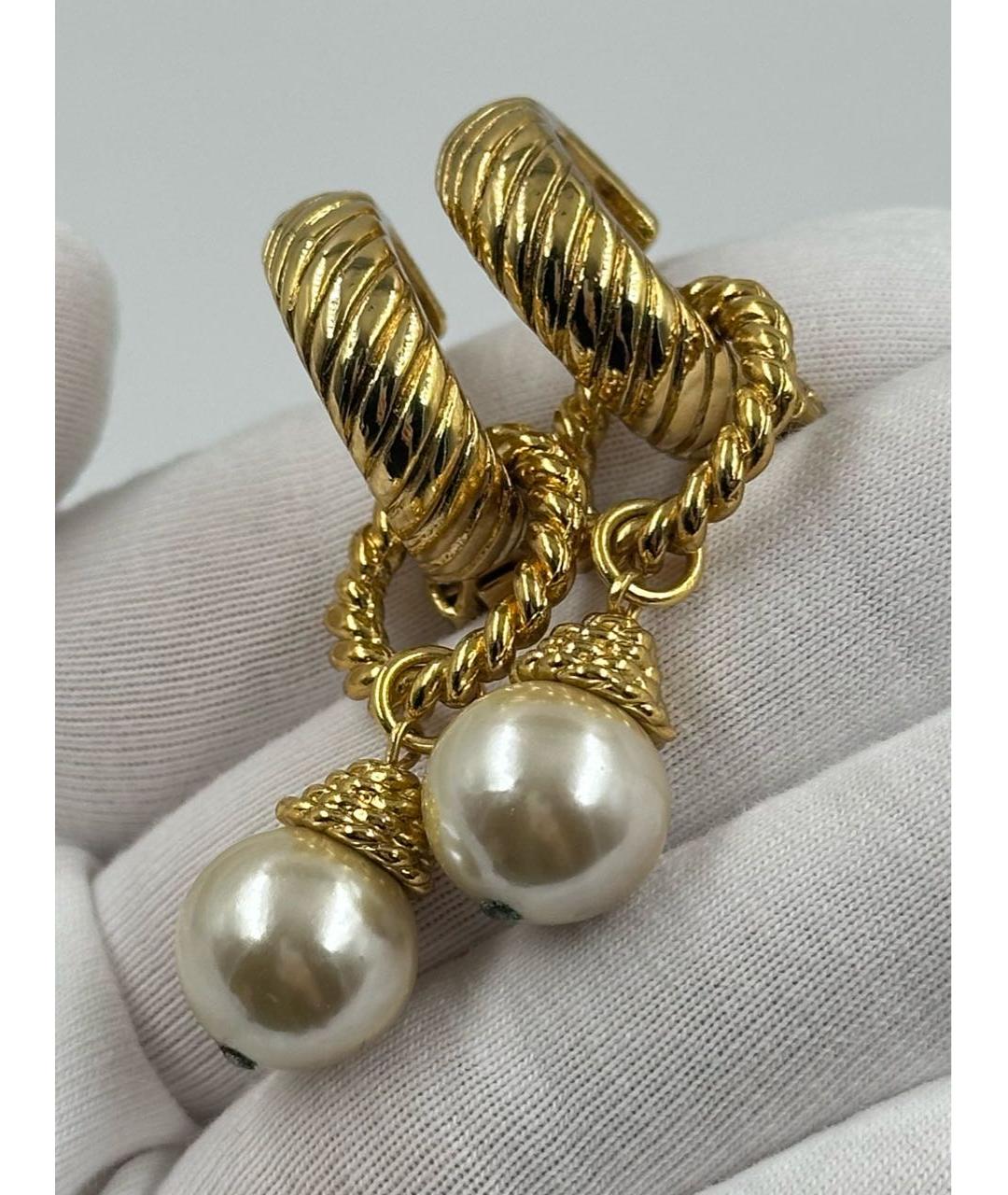 SONIA RYKIEL Золотые позолоченные клипсы, фото 3