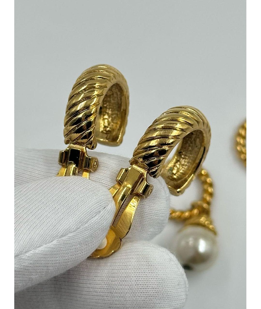 SONIA RYKIEL Золотые позолоченные клипсы, фото 5
