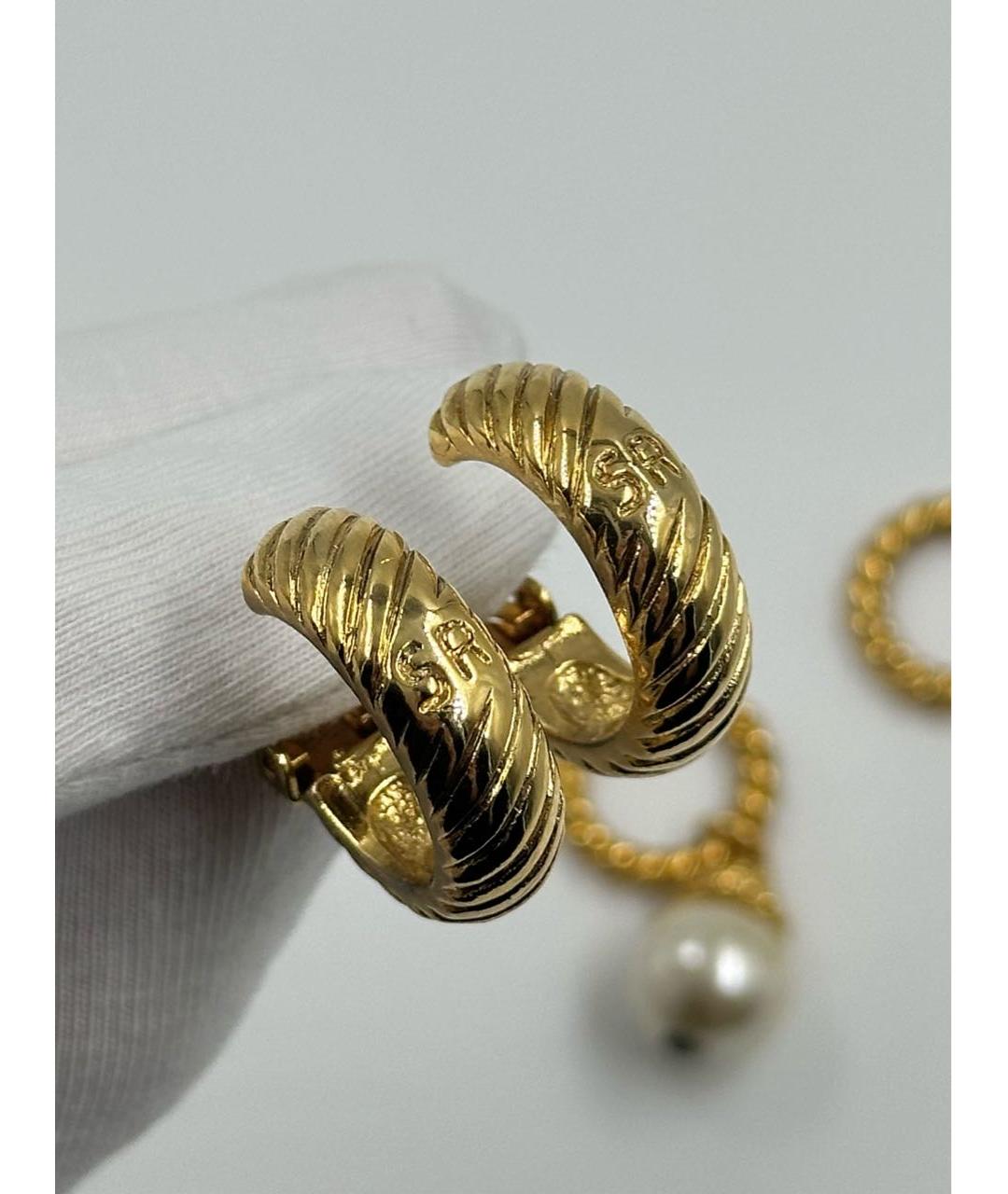 SONIA RYKIEL Золотые позолоченные клипсы, фото 6