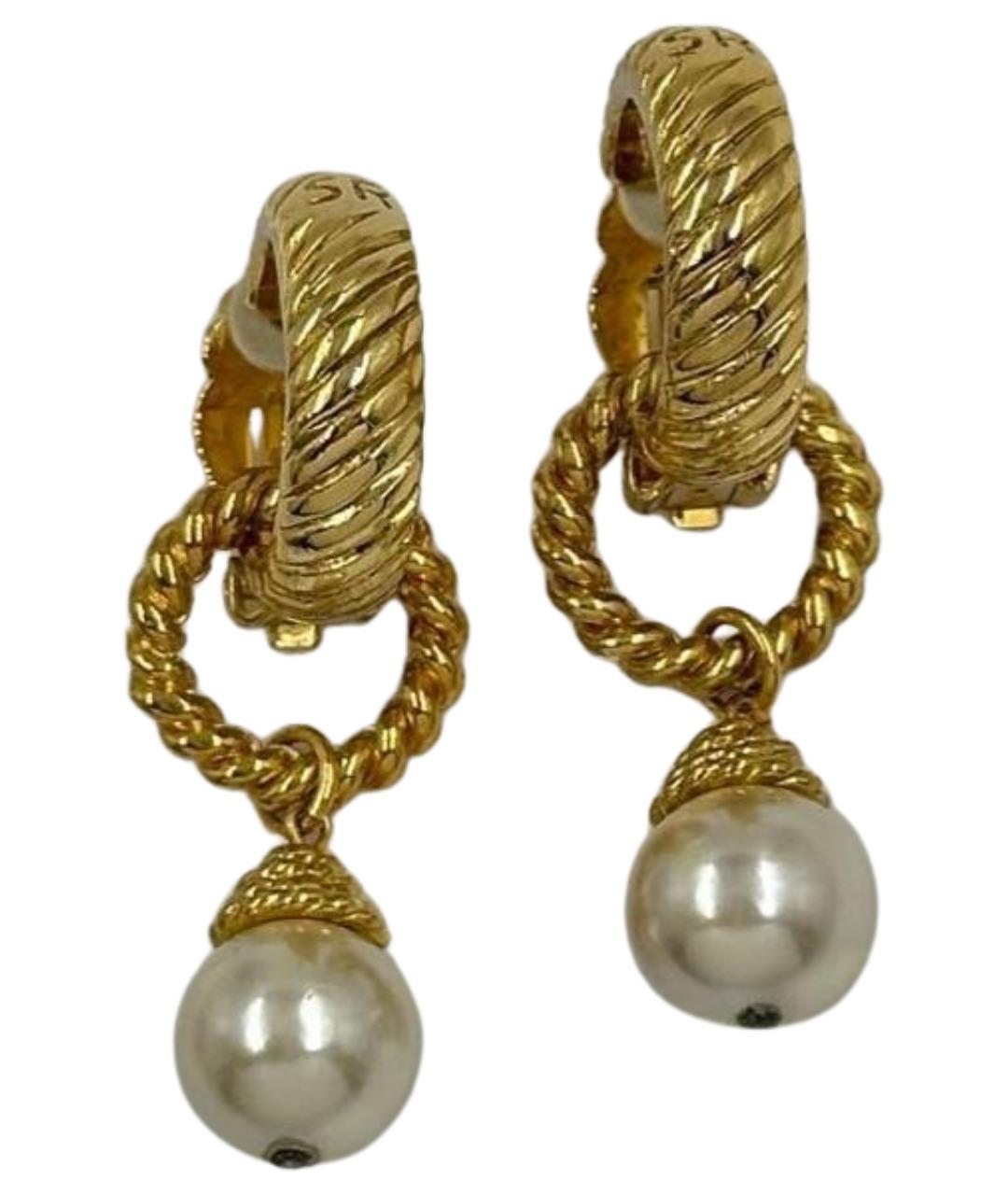 SONIA RYKIEL Золотые позолоченные клипсы, фото 1