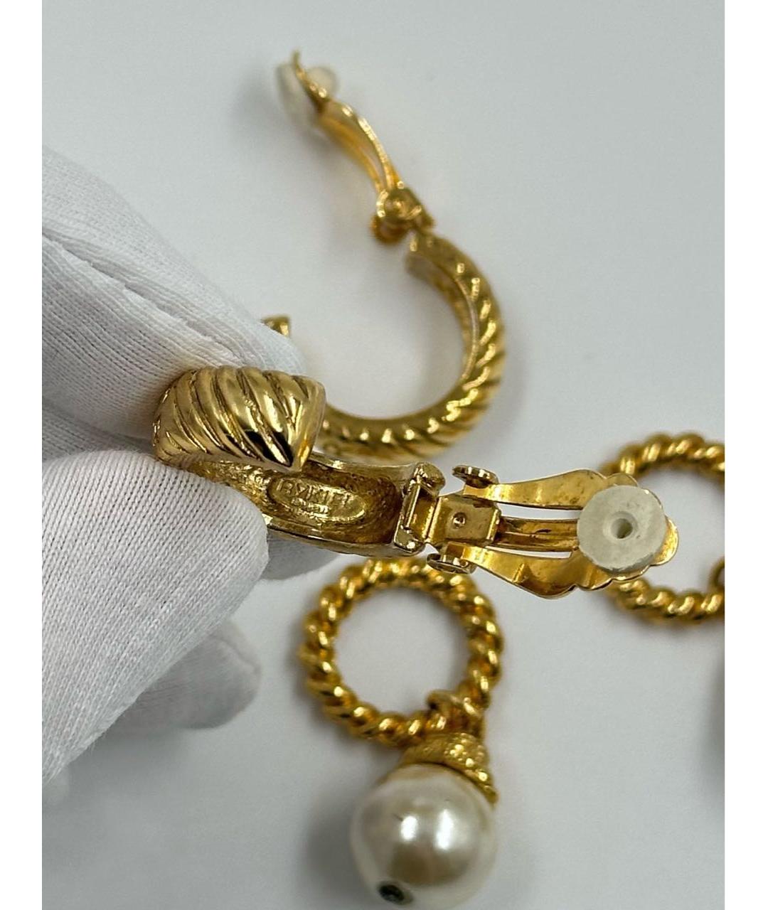 SONIA RYKIEL Золотые позолоченные клипсы, фото 4