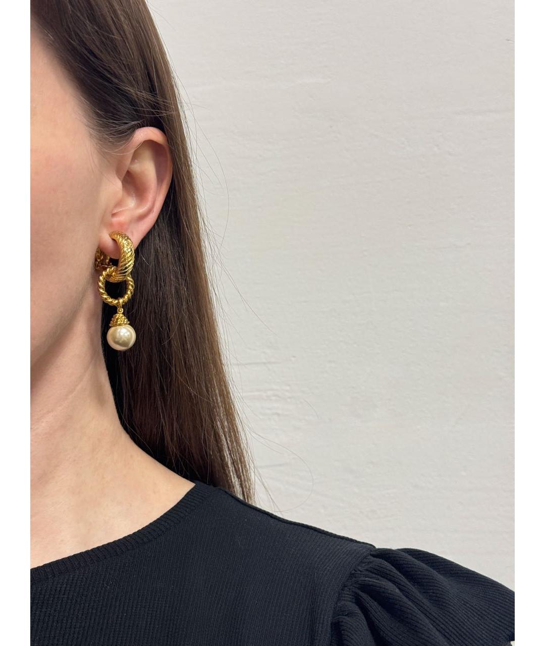 SONIA RYKIEL Золотые позолоченные клипсы, фото 8