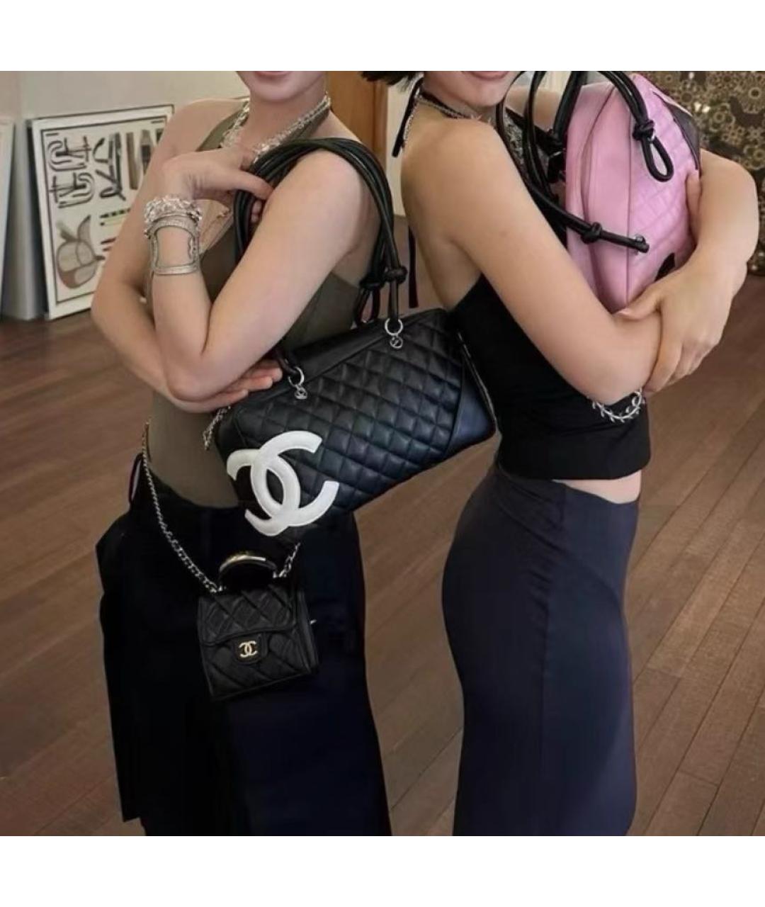 CHANEL Черная кожаная сумка через плечо, фото 3