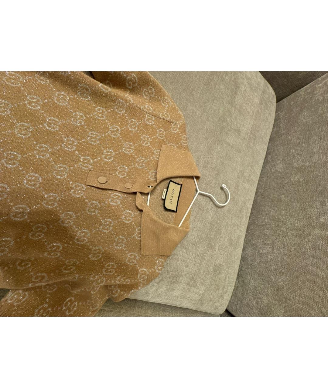 GUCCI Золотой хлопковый джемпер / свитер, фото 3