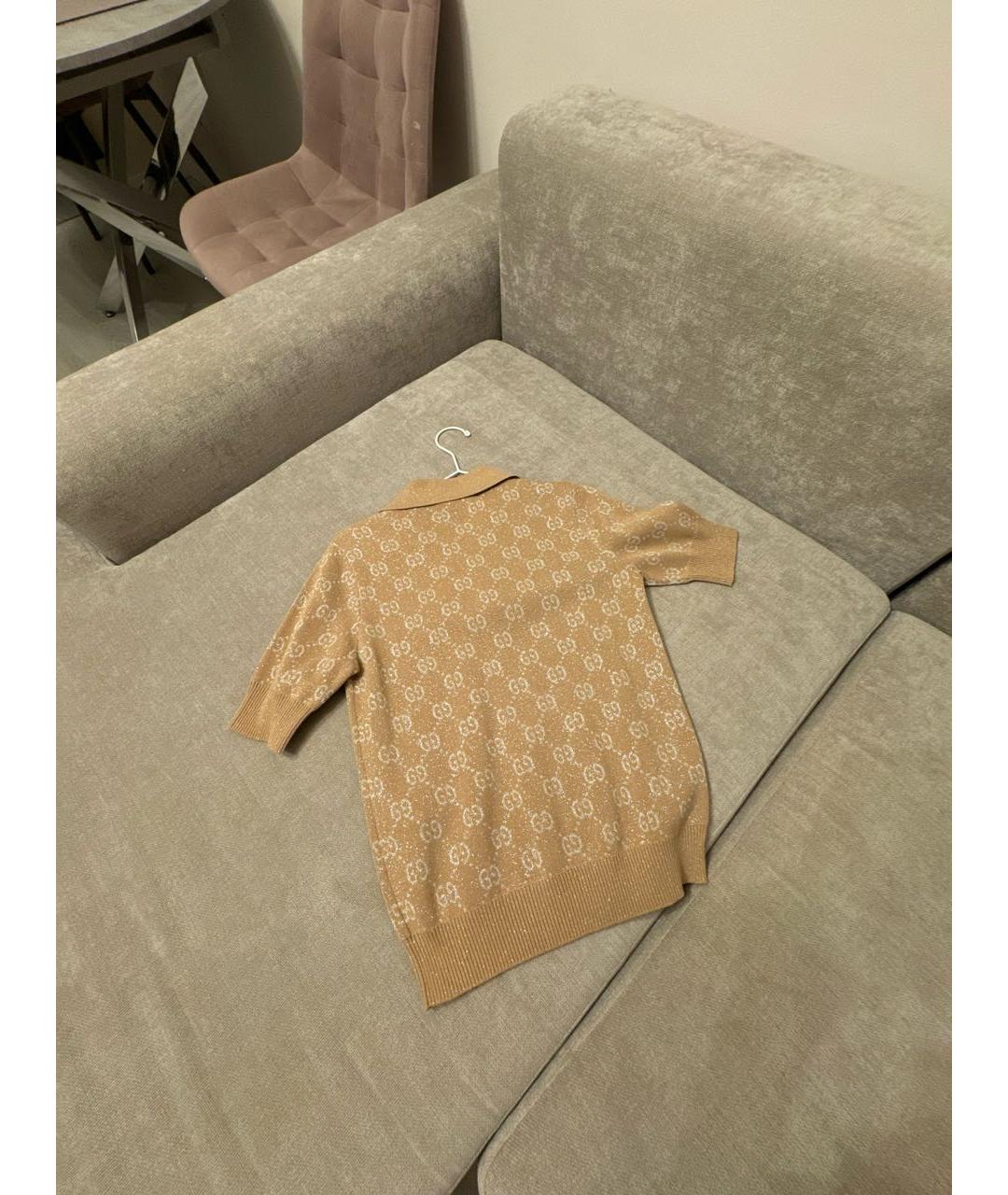 GUCCI Золотой хлопковый джемпер / свитер, фото 2