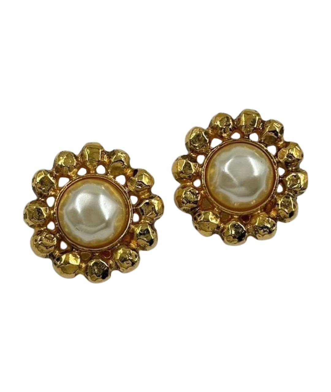 SONIA RYKIEL Золотые позолоченные клипсы, фото 1