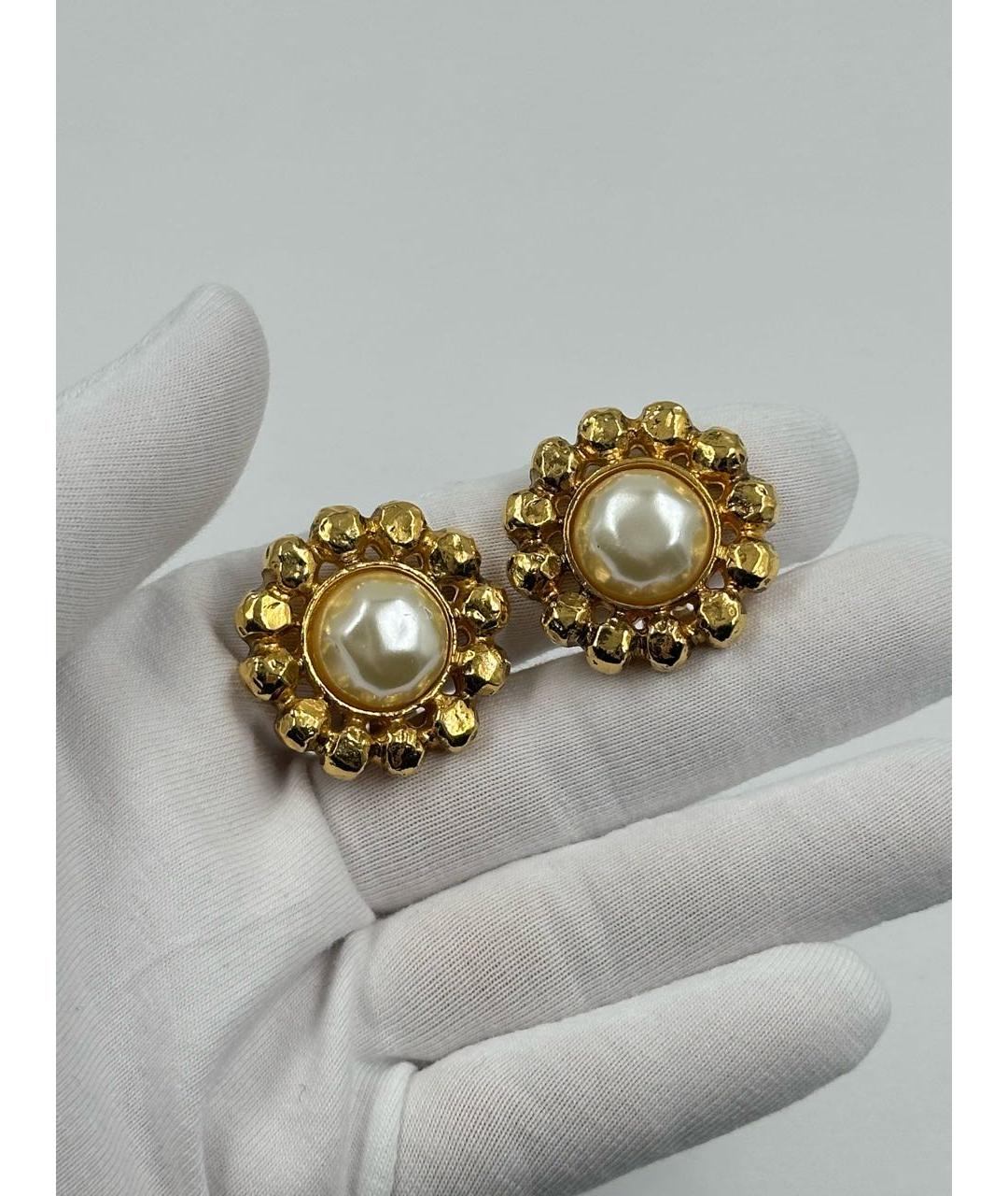 SONIA RYKIEL Золотые позолоченные клипсы, фото 2