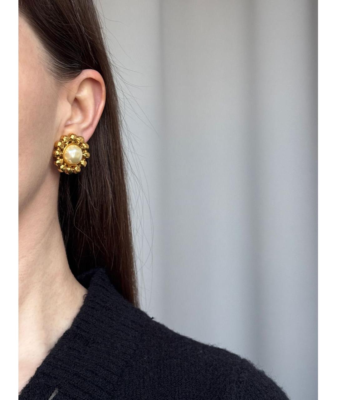 SONIA RYKIEL Золотые позолоченные клипсы, фото 8