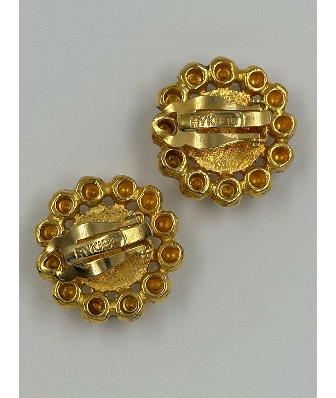 SONIA RYKIEL Золотые позолоченные клипсы, фото 6