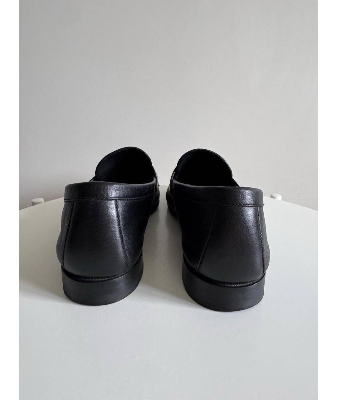 SANTONI Черные кожаные лоферы, фото 5